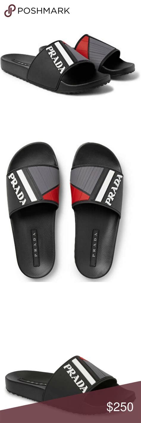 prada men's flip flops|prada slides for men.